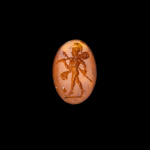 A Roman carnelian intaglio. Mars Gradivus.